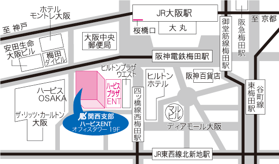関西支部案内図 関西支部案内図