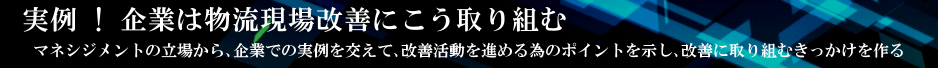 物流現場改善のインパクト！～改善の有効性と成し遂げる熱意～